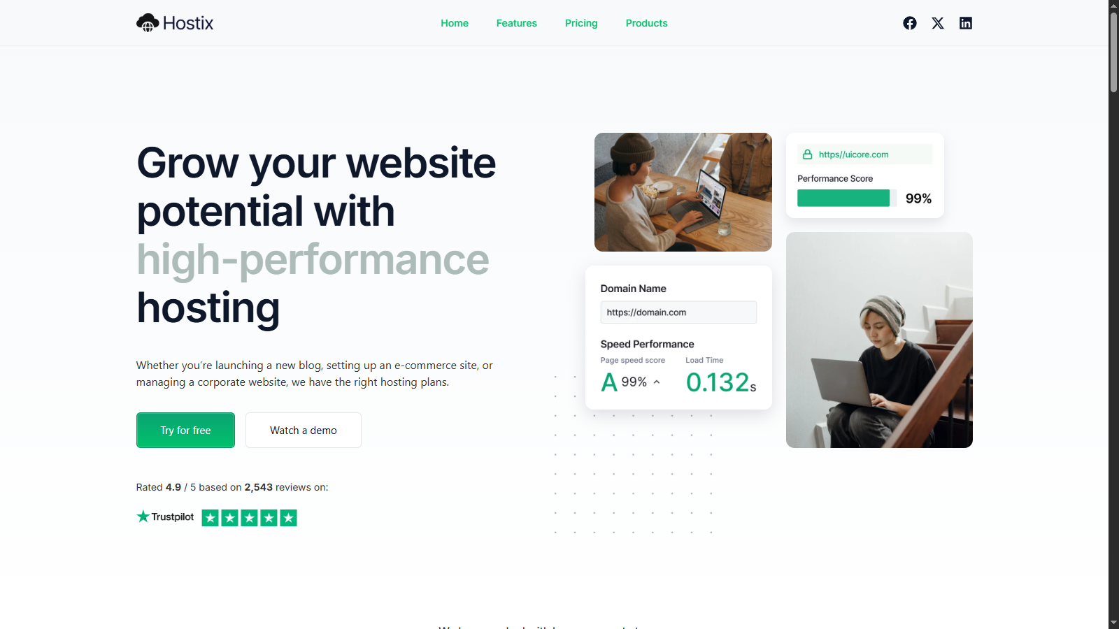 Hostix WebHosting Template